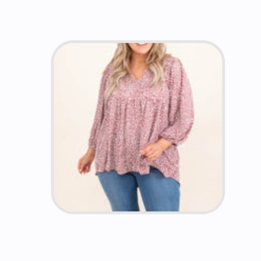 Chic soul pink and white blouse Striped tunic - xl - never worn